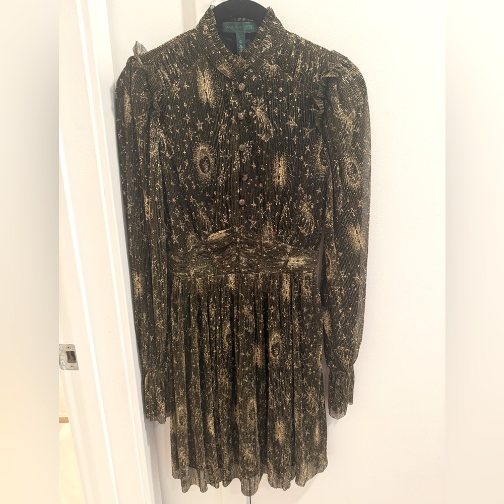 Wicked X Aqua Celestial gold/black dress - Picture 6 of 7